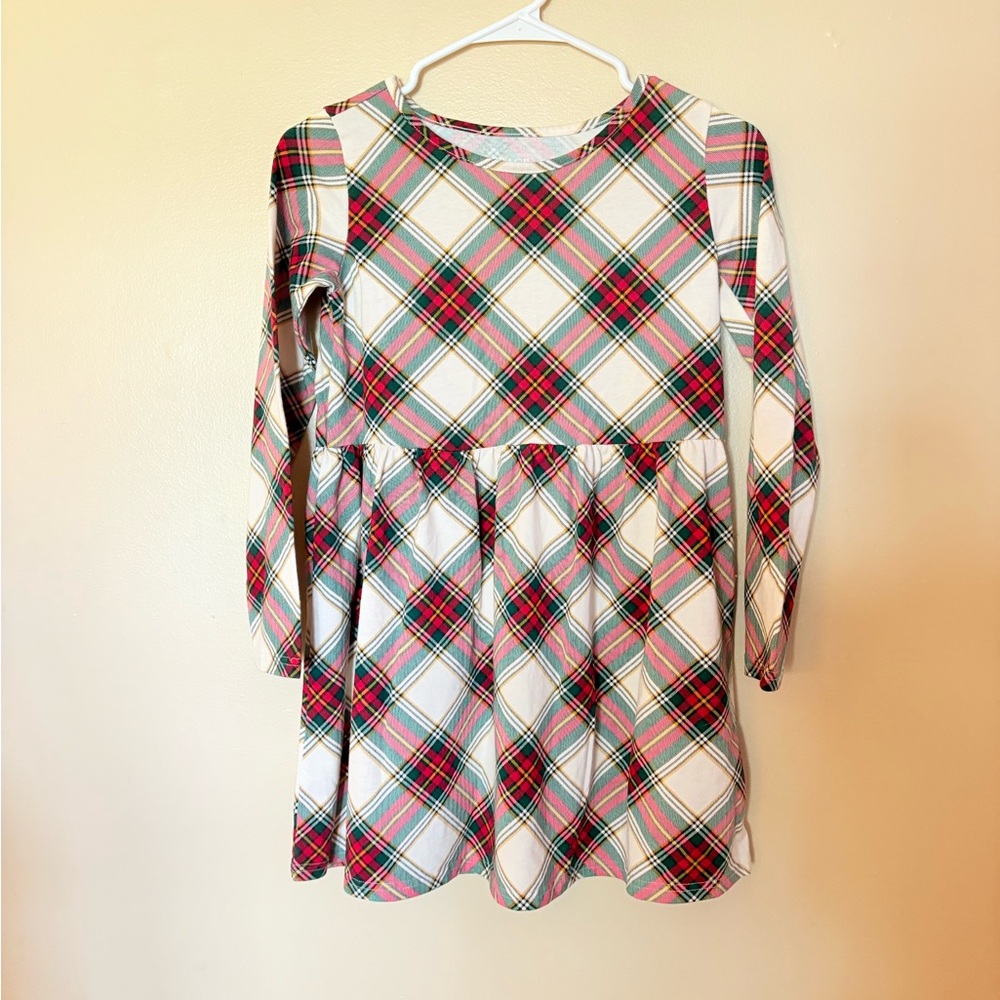 The children’s place Plaid Long Sleeve Kids Dress